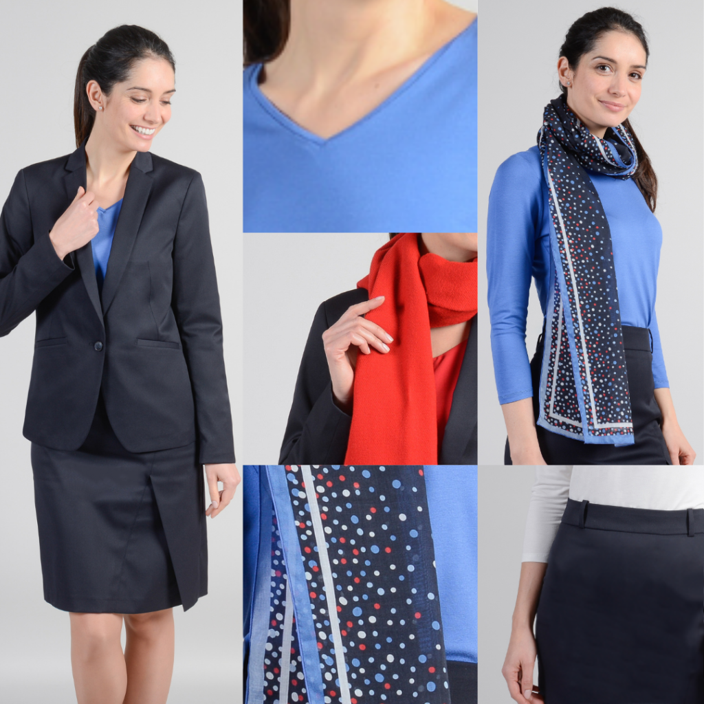 uniforme de travail femme pour les métier d'accueil